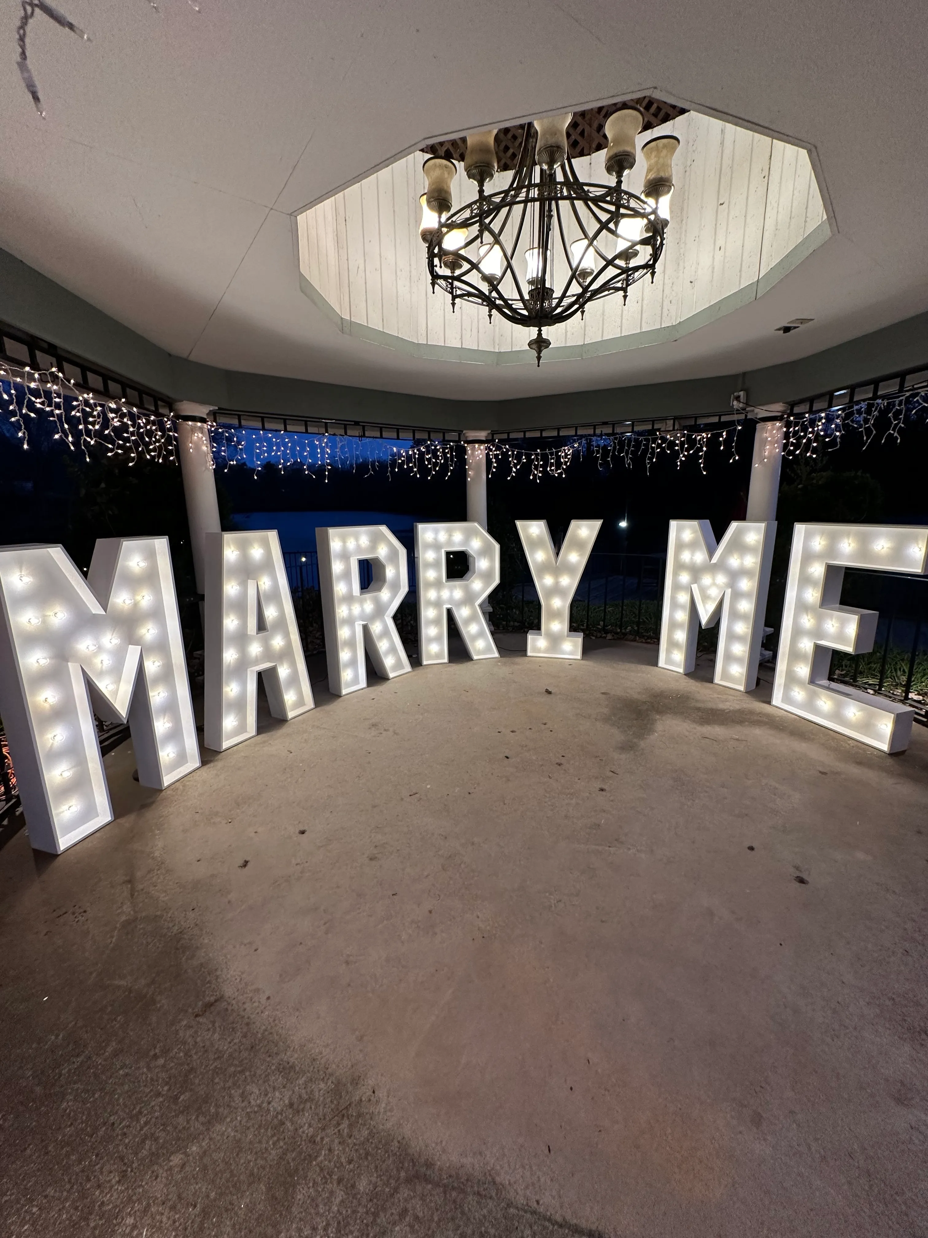 Marry Me Marquee Letters 