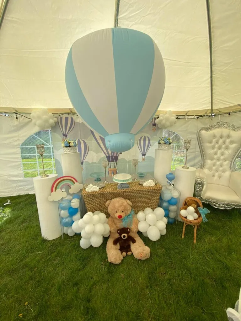 Blue Hot Air Balloon Inflatable  