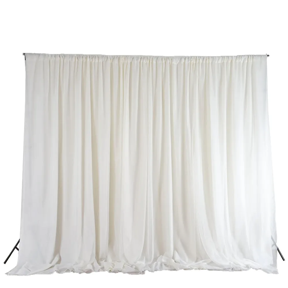 White Drape Double Layer 