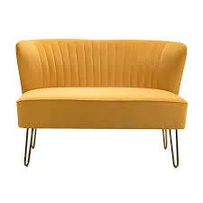 Mustard Velvet Loveseat 