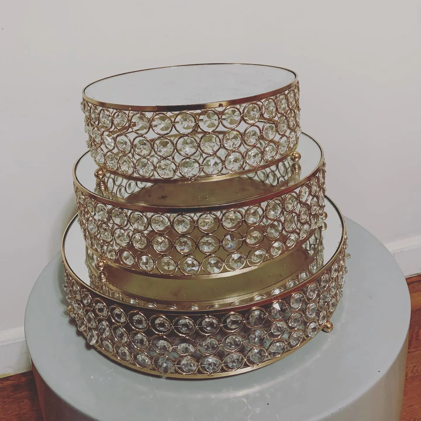 Gold Round Cake Stand Set of 3
