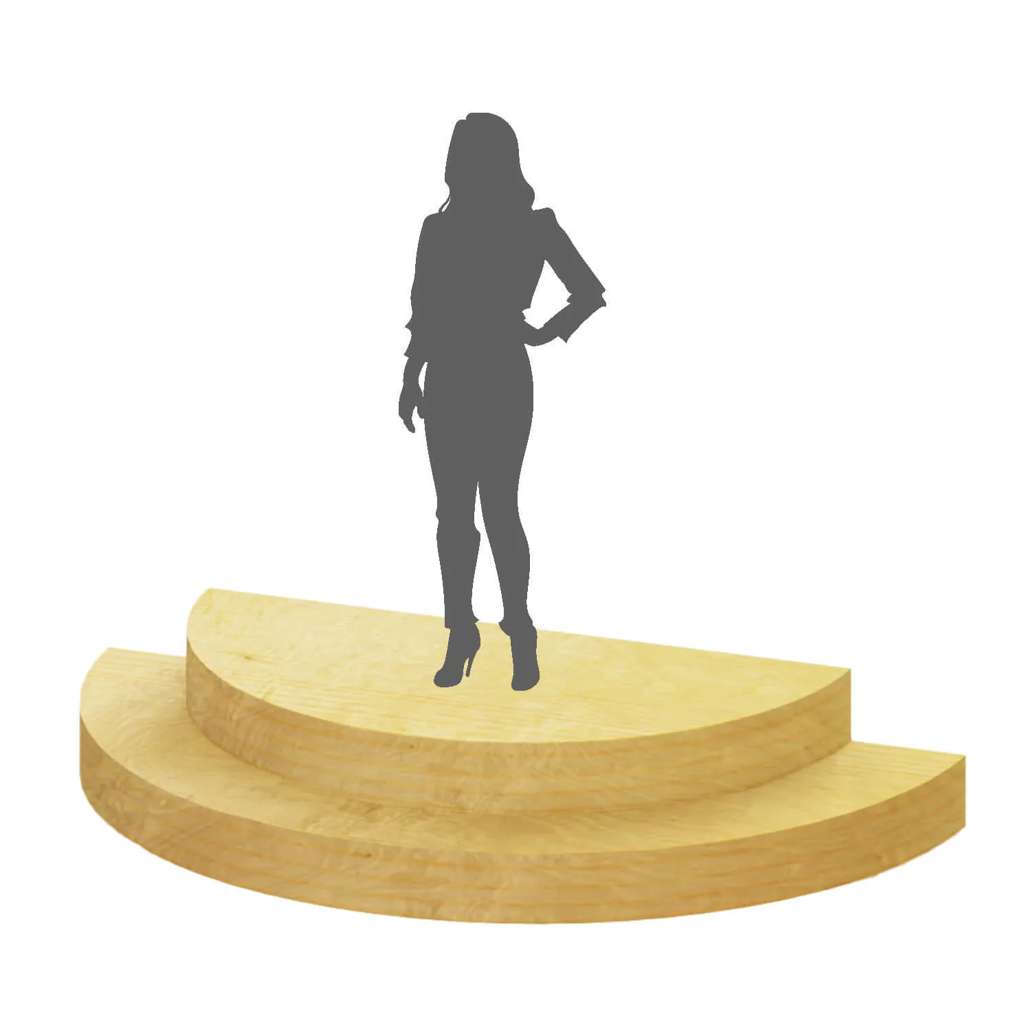 2 Level Stackable Half Round Stage 