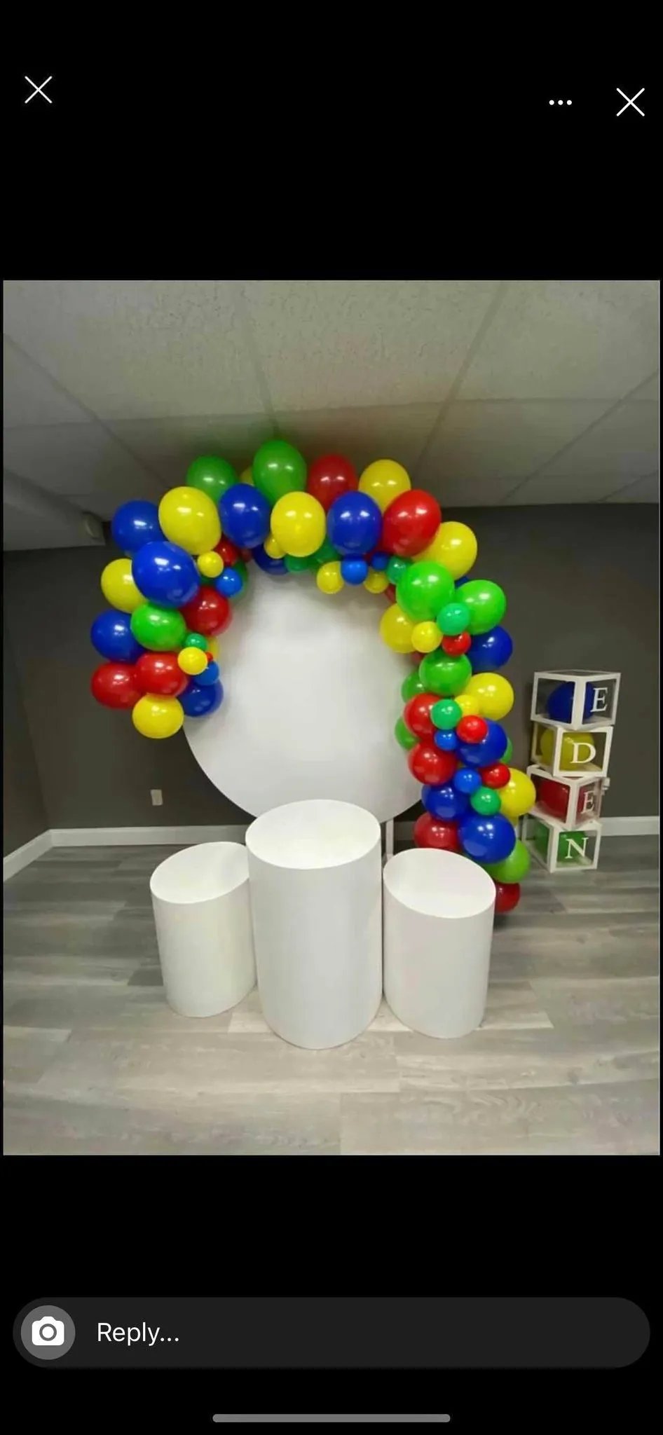 5ft White Round Backdrop 