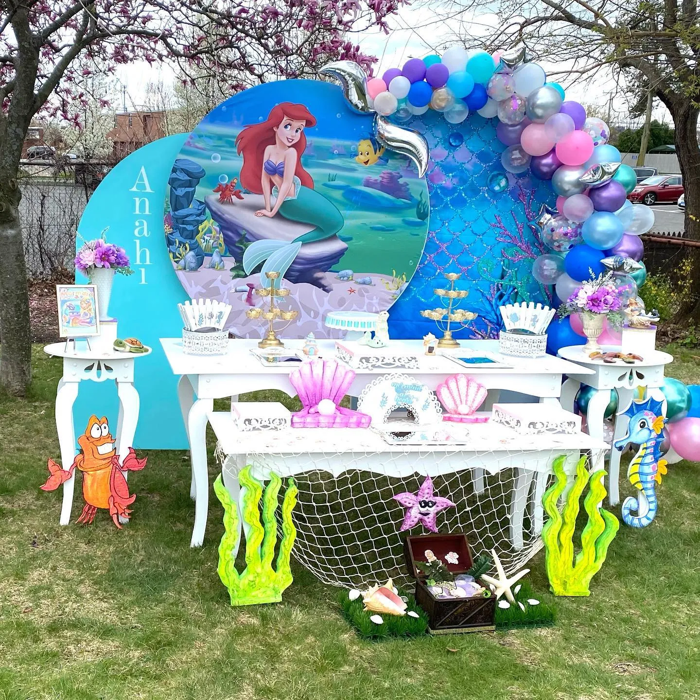 Mermaid Round Backdrop 