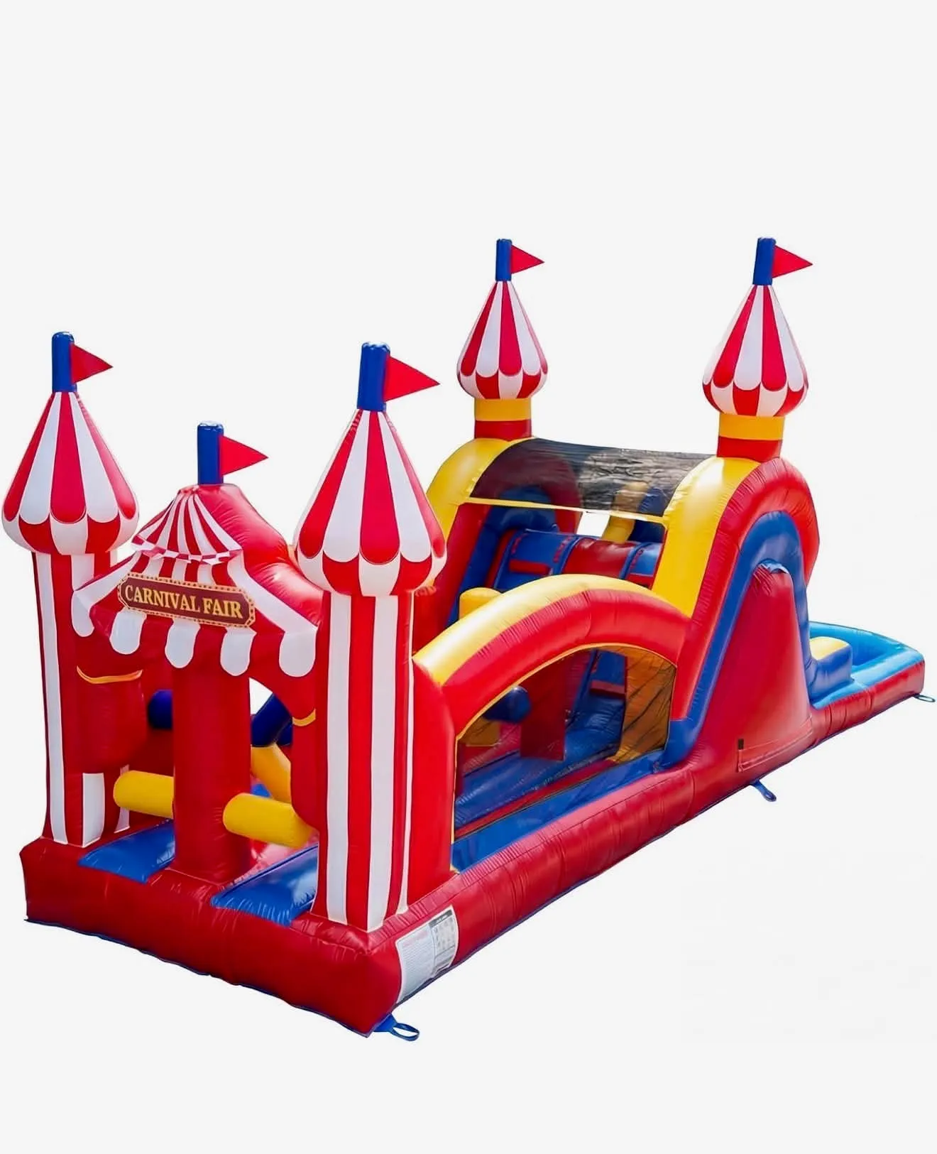 28ft Circus Theme Obstacle Course for Ages 2–10