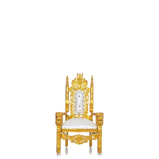 Kids White & Gold Throne 