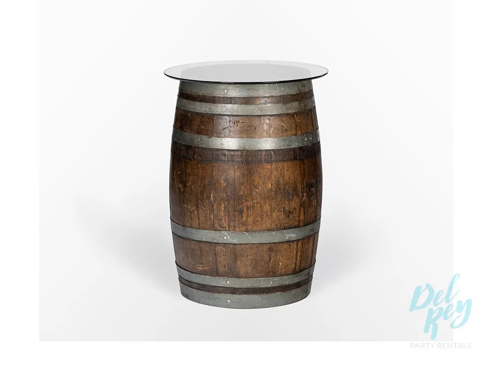 Wine Barrel Glass top