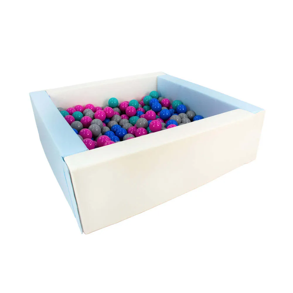4x4 White Ball Pit with Multi Color Balls