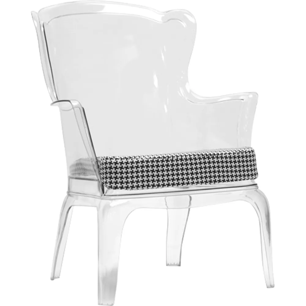 Tasha Gray Clear Accent Chair
