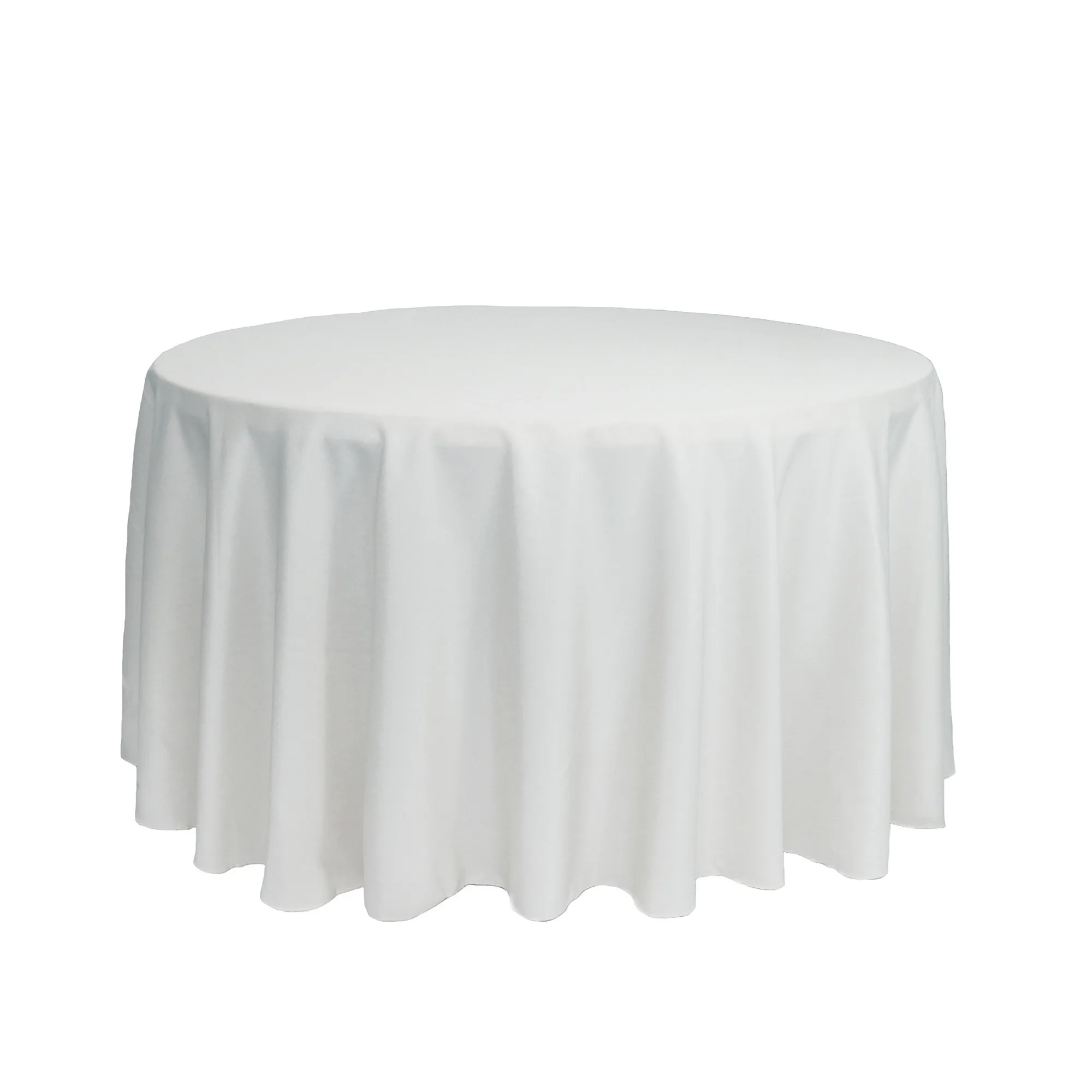 White Round Tablecloth 108”