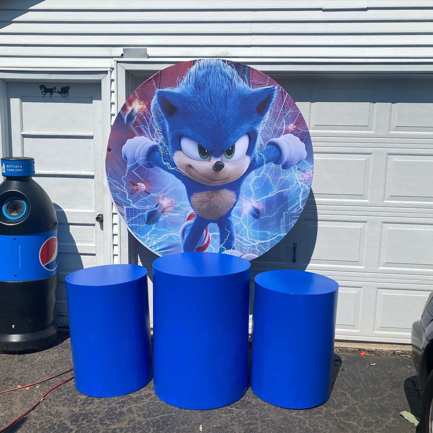 5ft Sonic Round Backdrop 