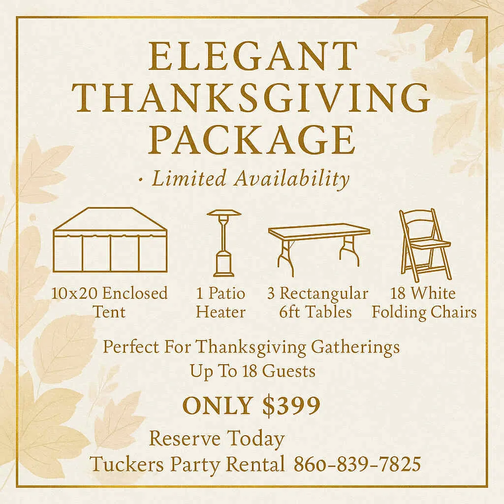 Thanksgiving Tent Package 18 guests