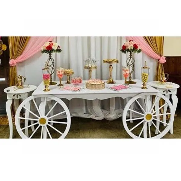 White Carriage Table 