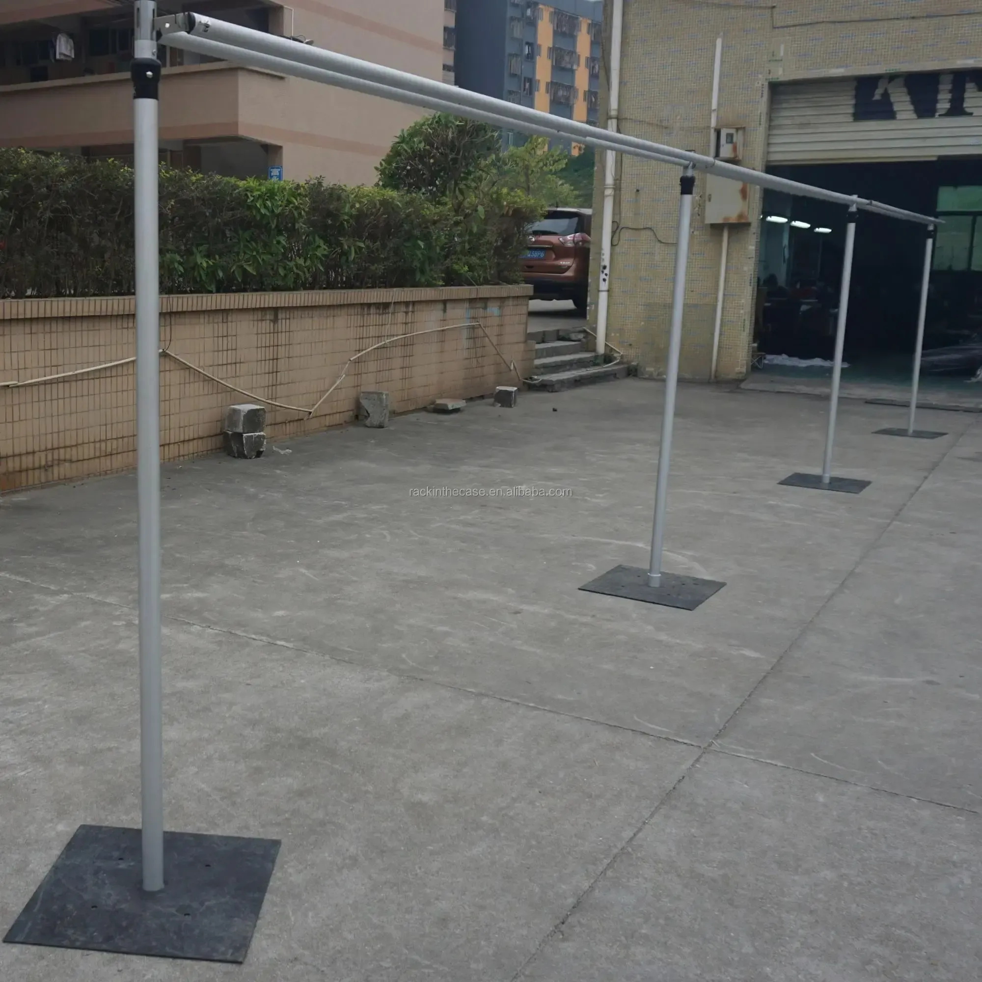 Triple Panel Backdrop with Double Rod