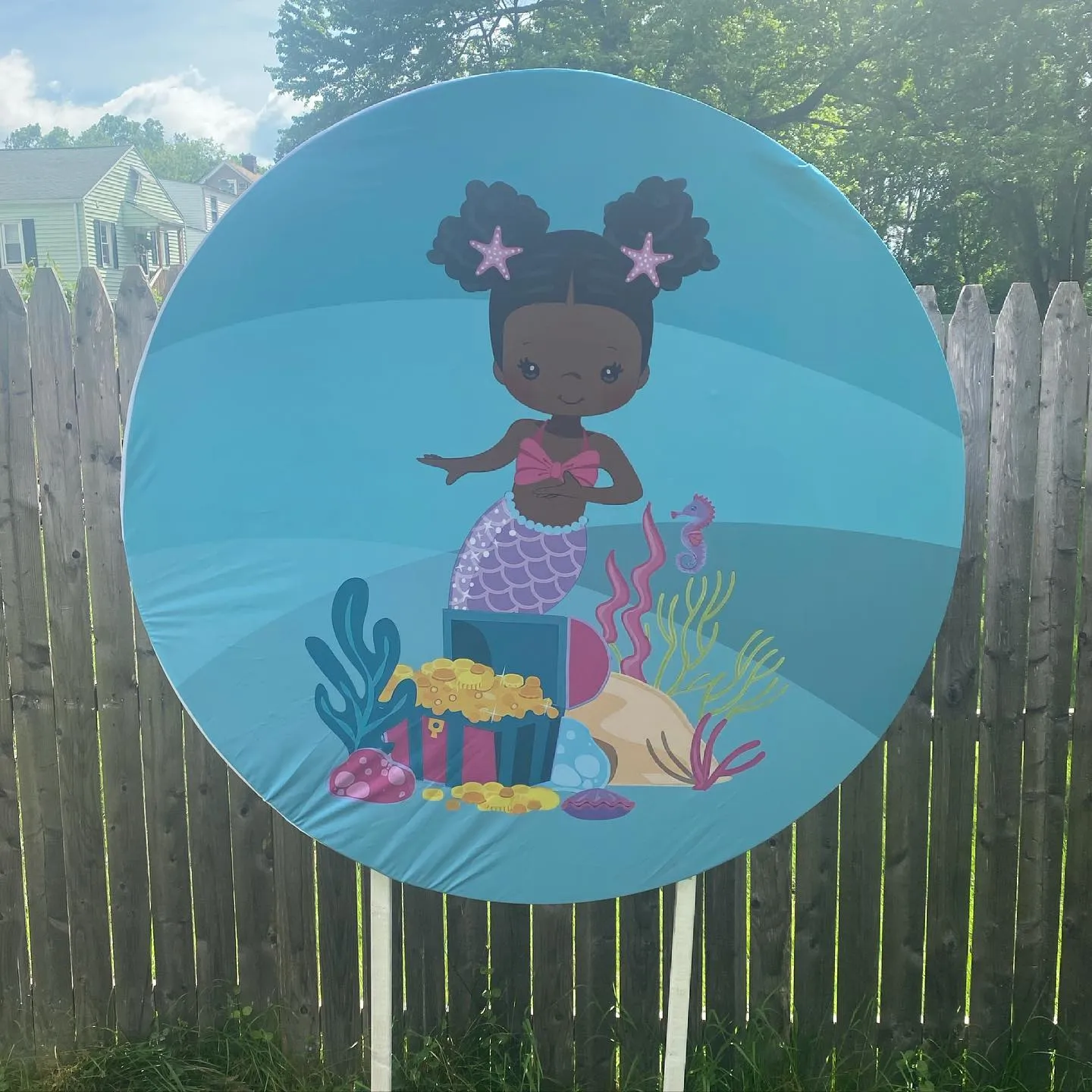 5FT Mermaid Round Backdrop 