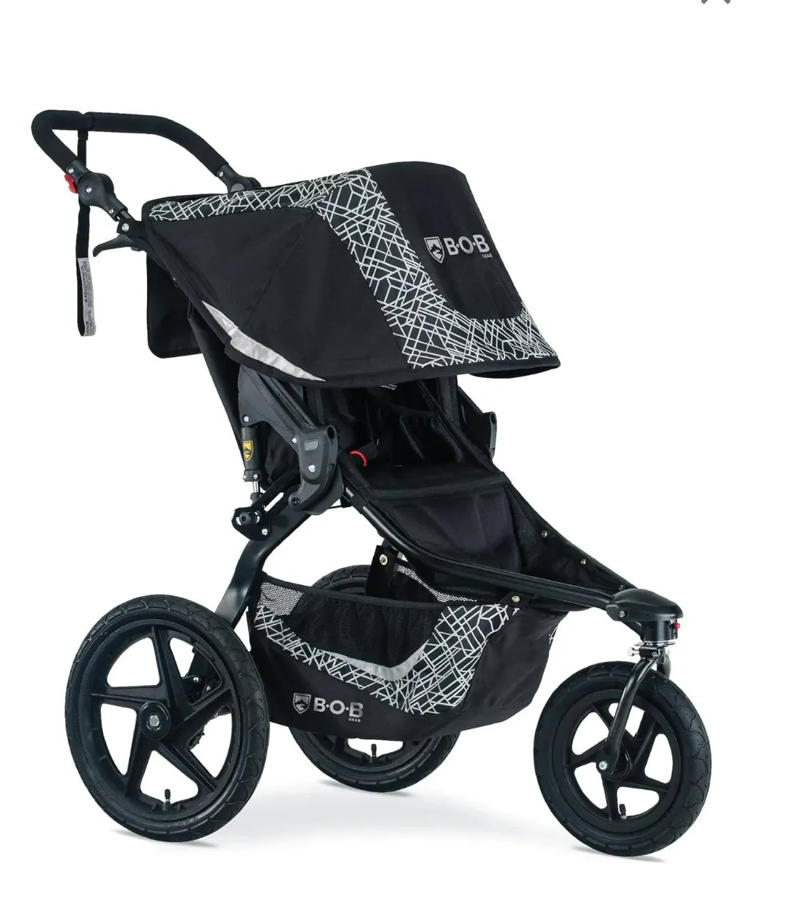 BOB Single Jogging Stroller + Fan + Rain Cover + Stroller Organizer 