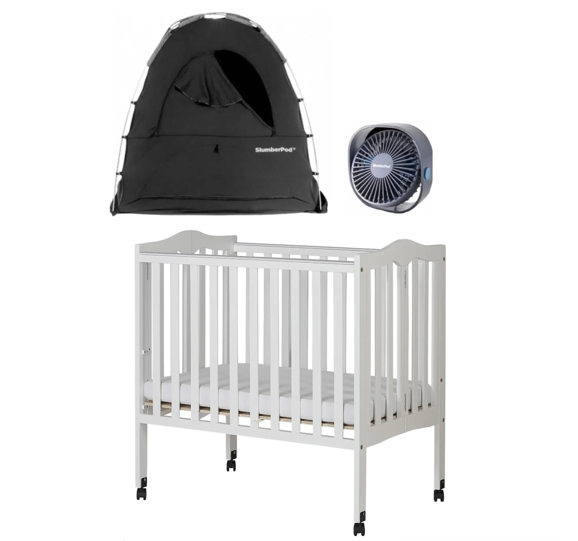 SlumberPod & Mini Crib (mattress, sheets and fan included)