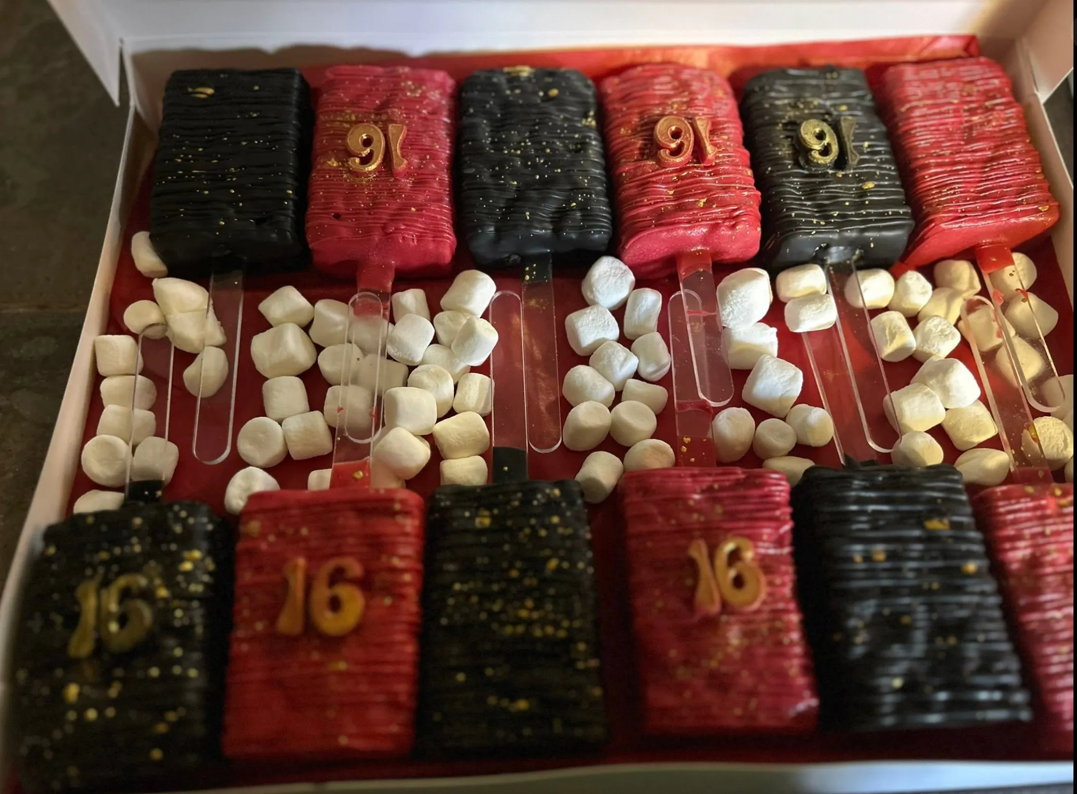 1 Dozen chocolate covered Rice Krispies