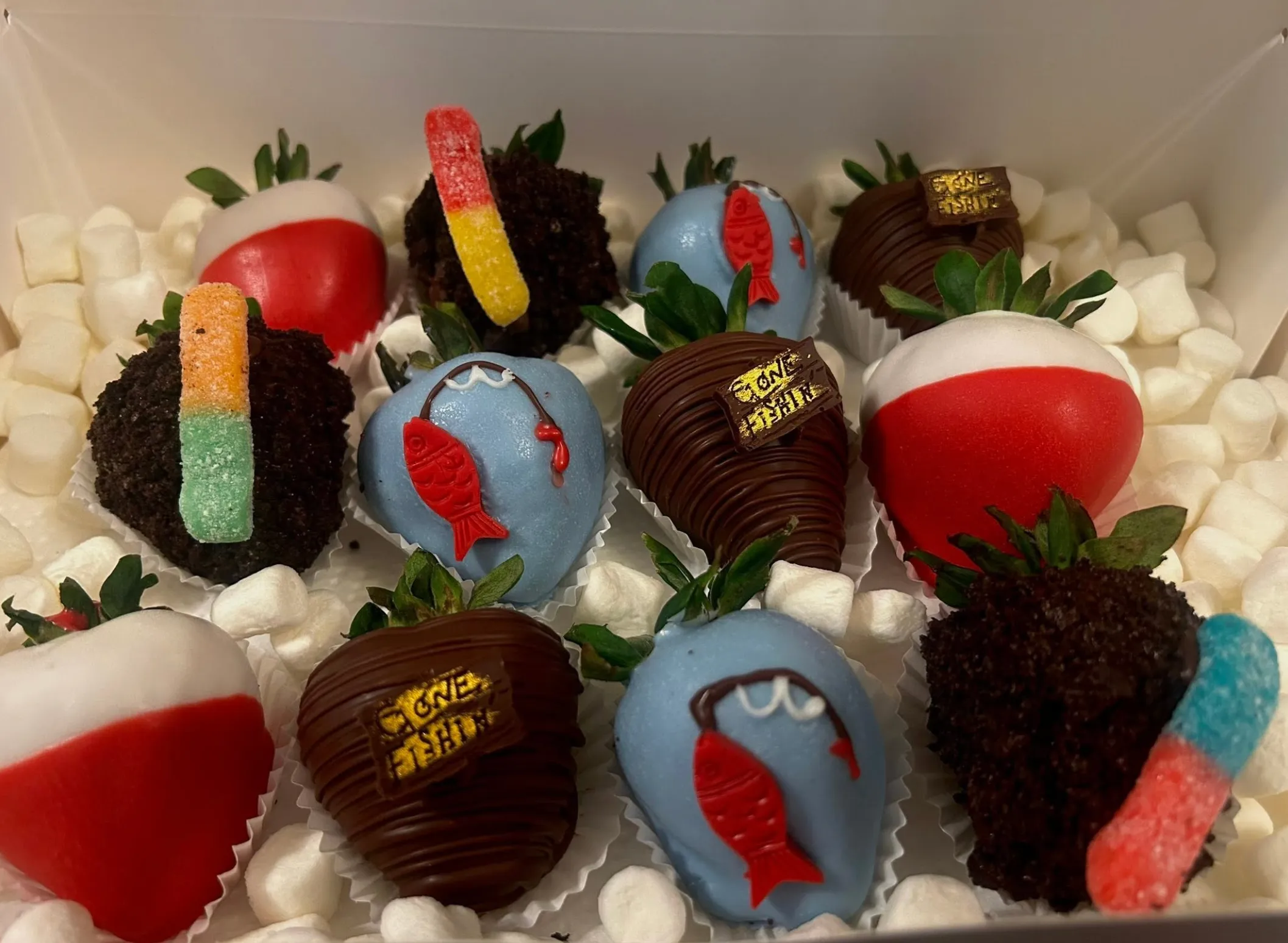 1 dozen chocolate covered Strawberries 