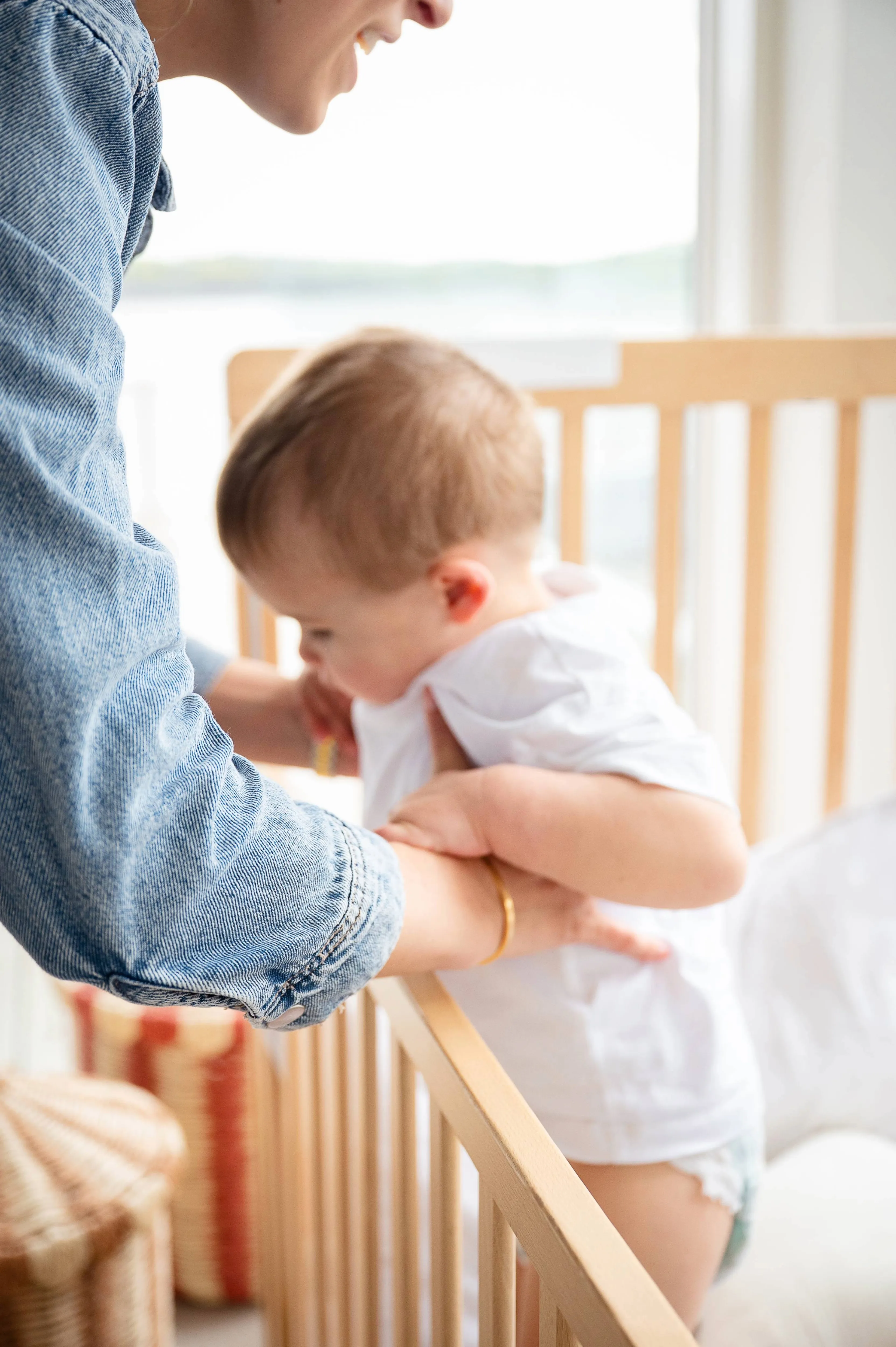 Baby Wooden Cot (includes mattress and sheet)
