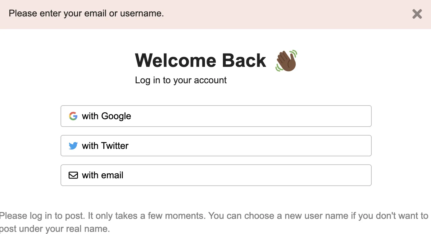 Get logged in