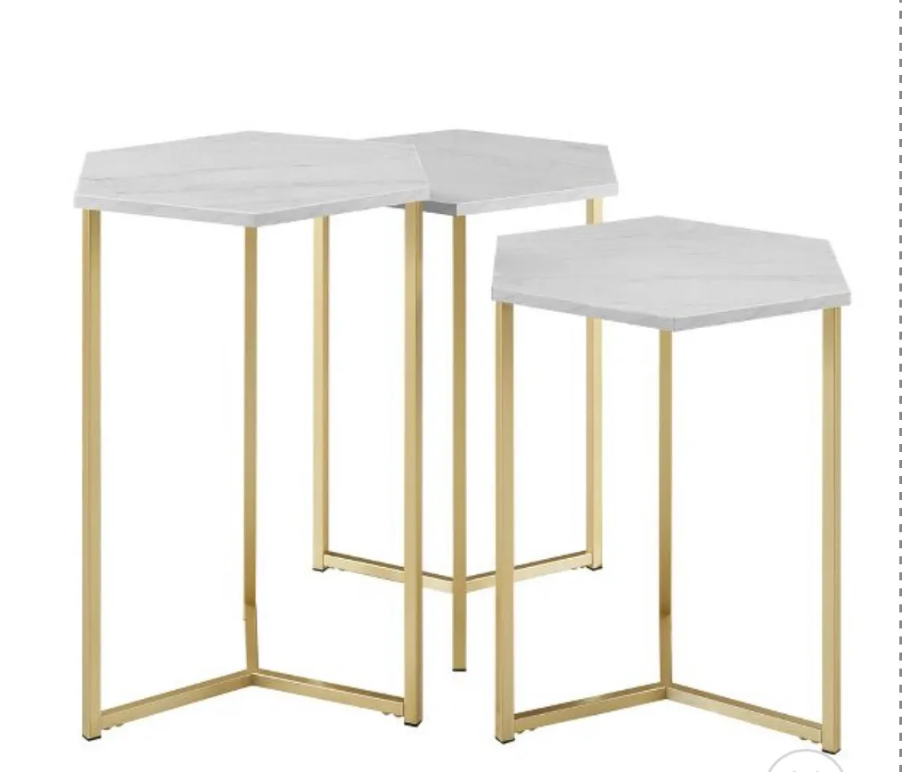 Hexagon Display Table Set (Set of 3)