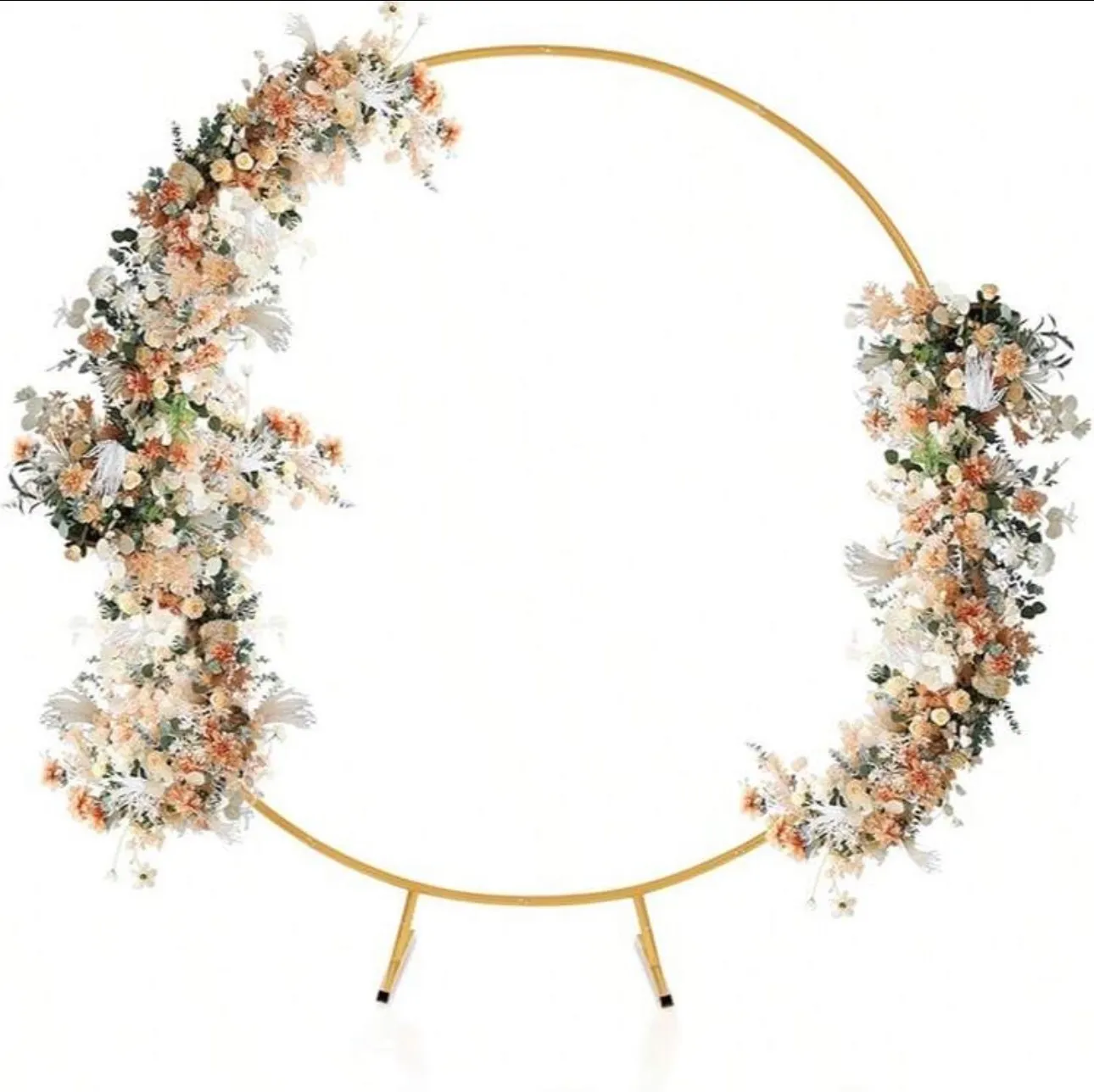 Gold Floral Hoop Backdrop