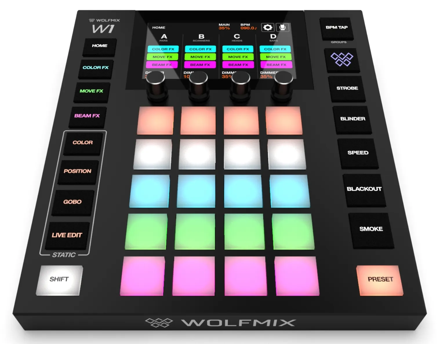 TABLE DMX (pré-programmée ou non) 