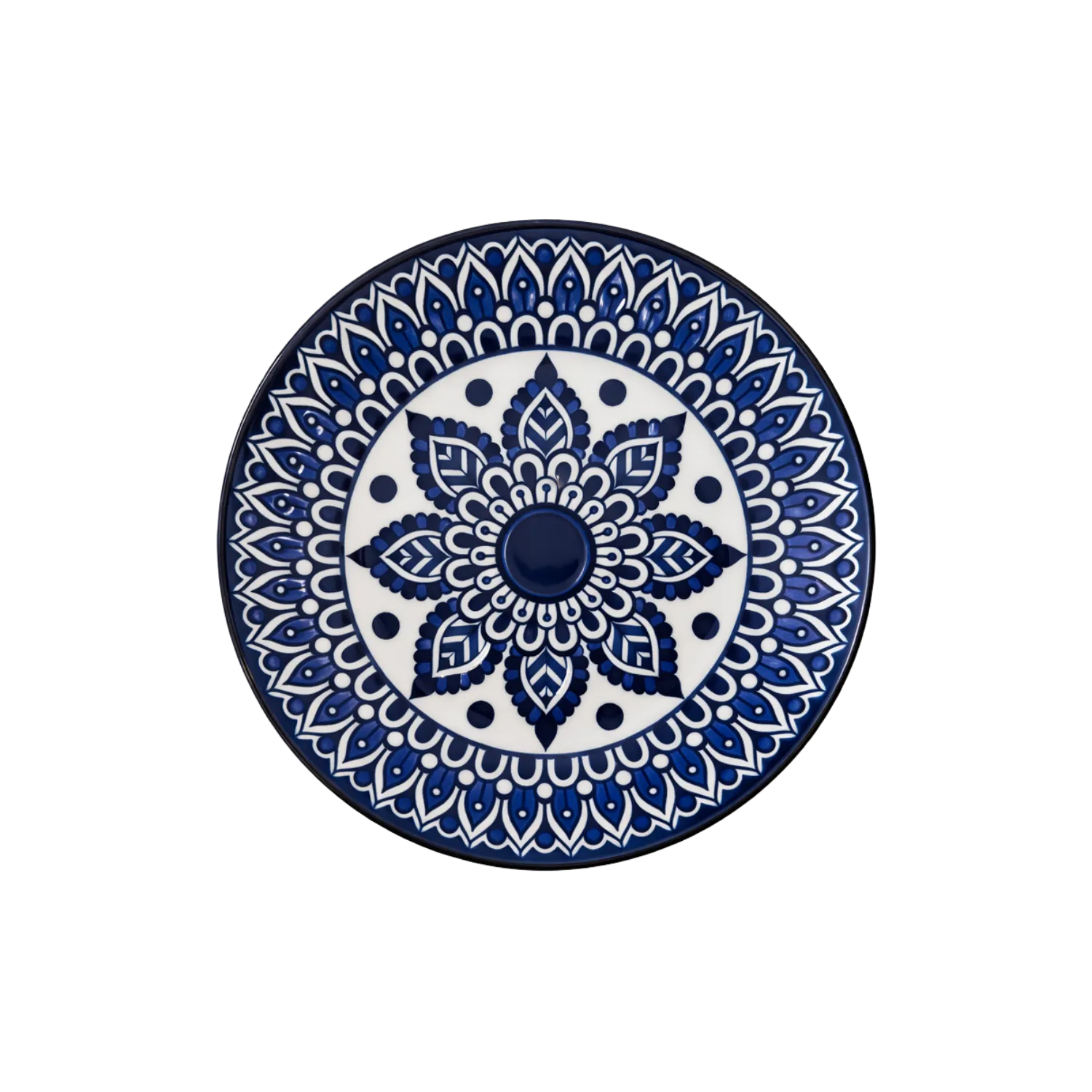 Plato Pequeño Mandala Azul