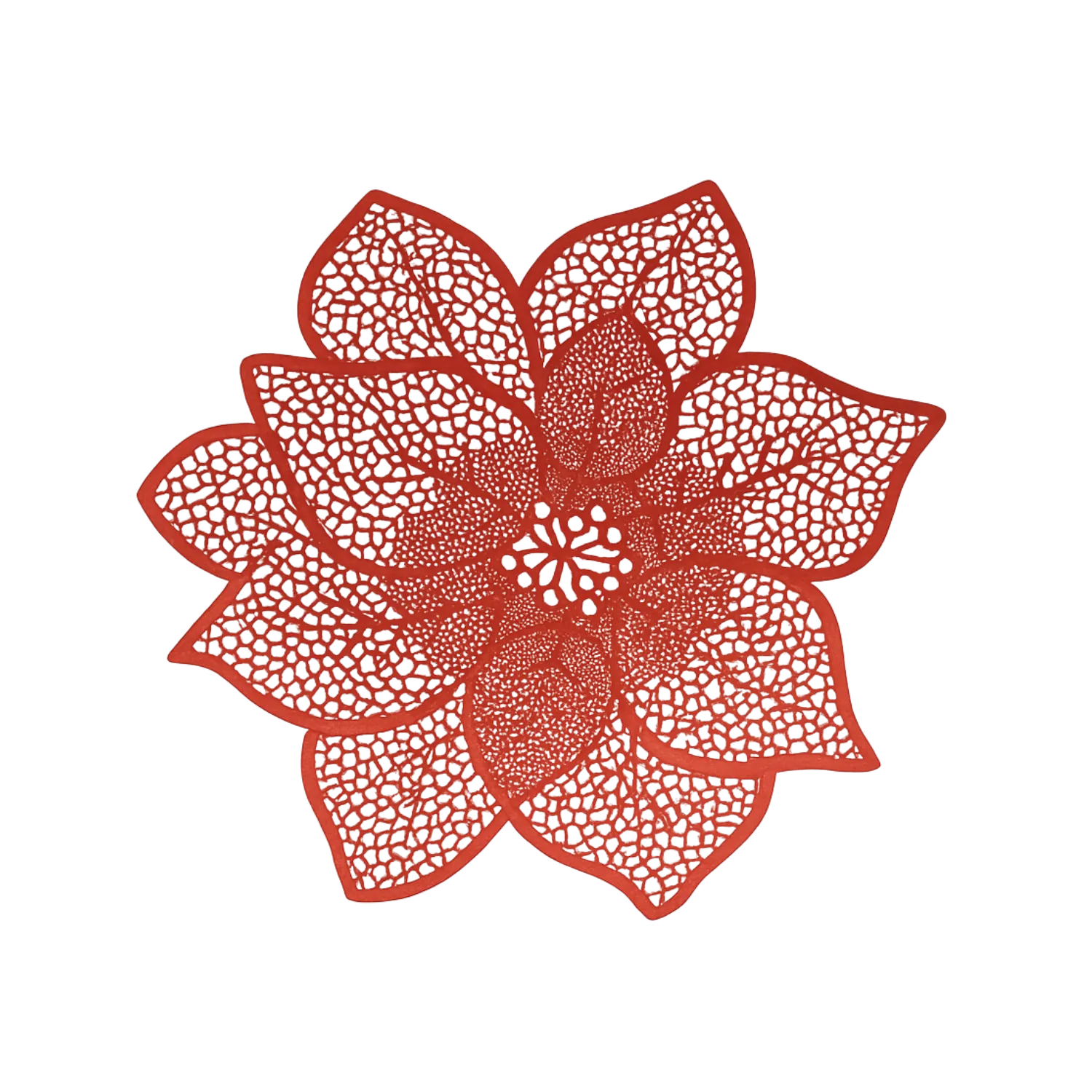 Individual Plástico Pascua Roja