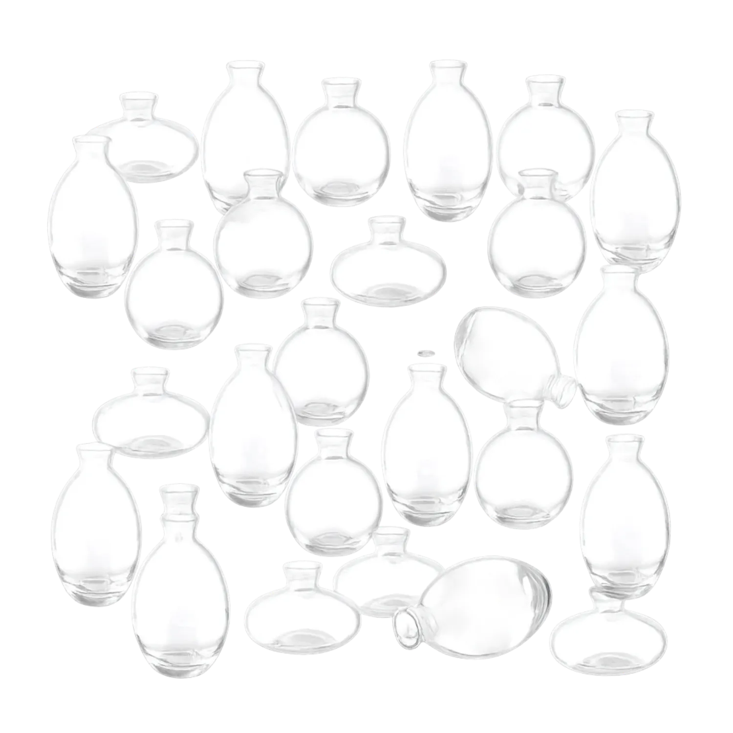 Set de 14 Mini Floreros de Vidrio