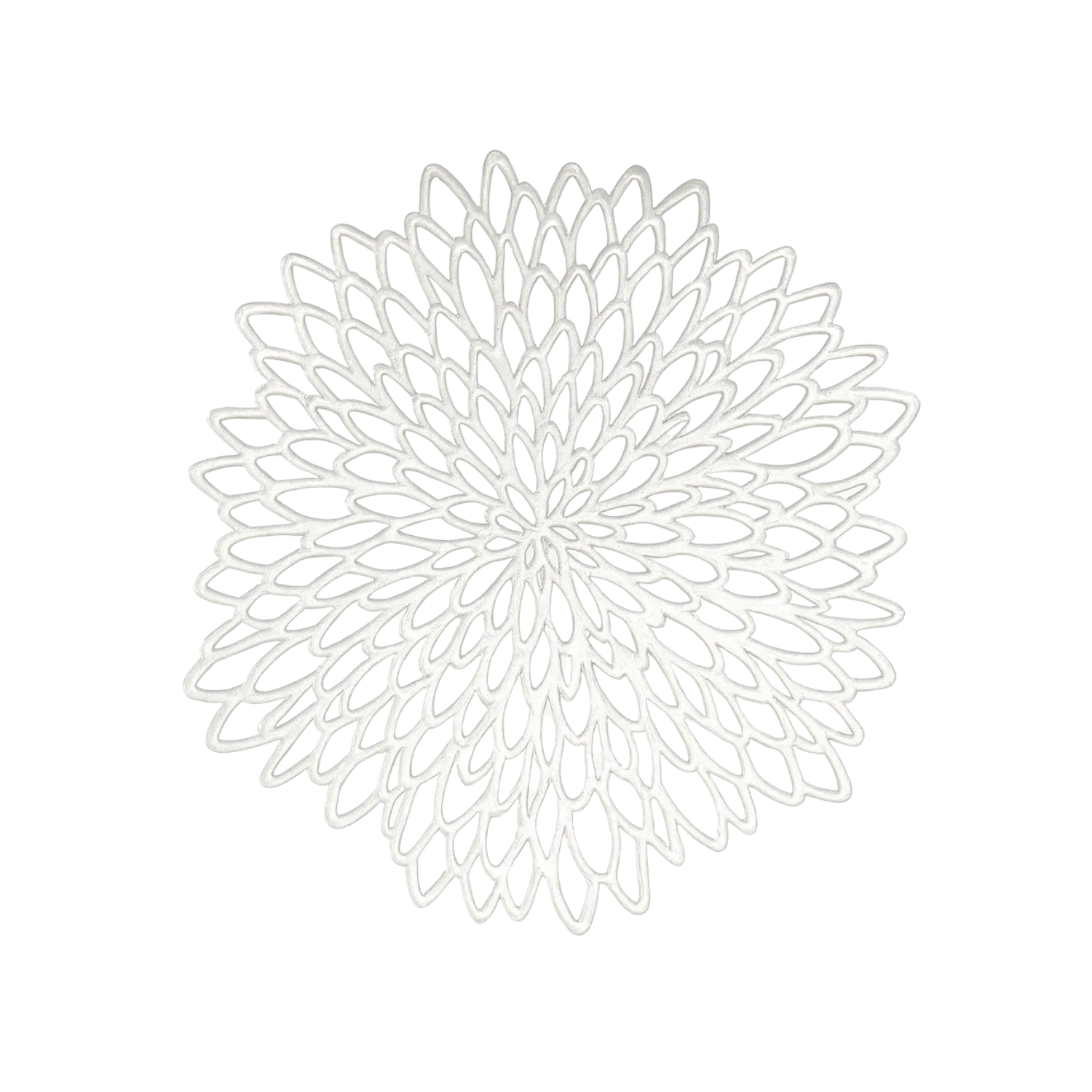 Individual Plástico Flor Plateada