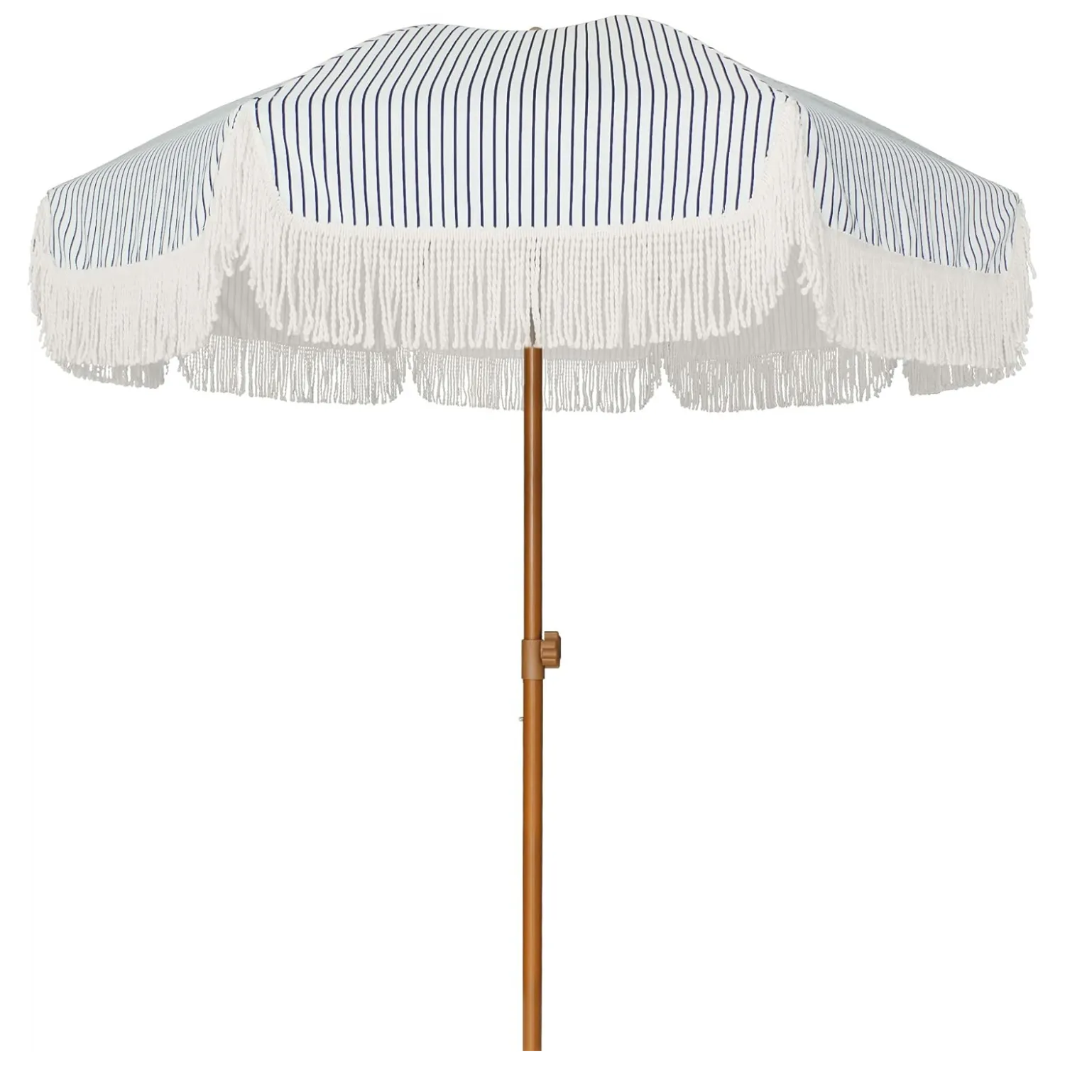 Sombrilla Rayada con Flecos