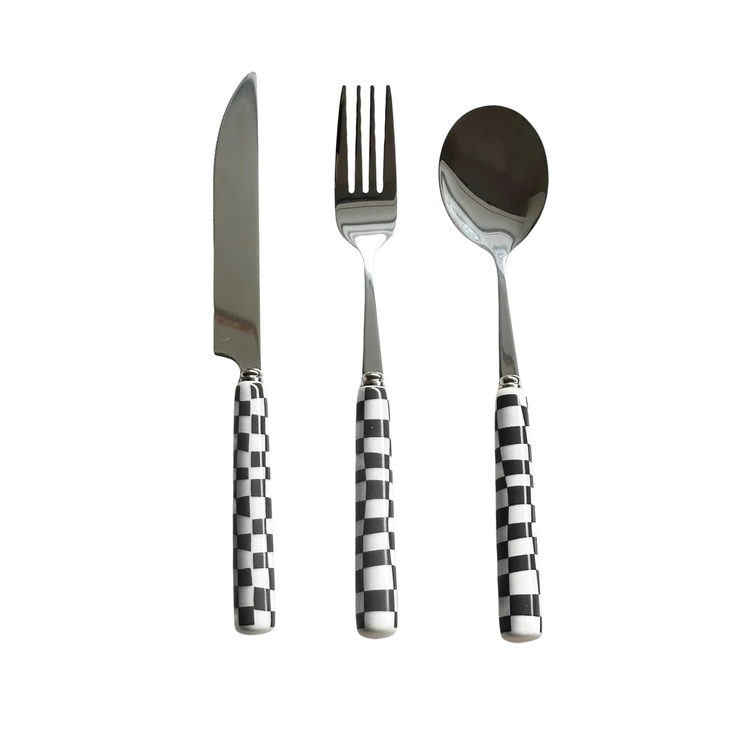 Set de Cubiertos Checkered