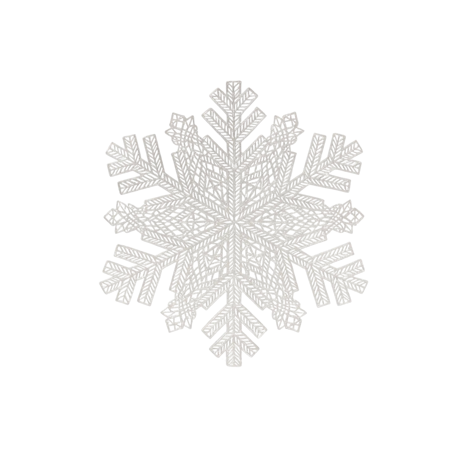 Individual Plástico Mediano Copo de Nieve