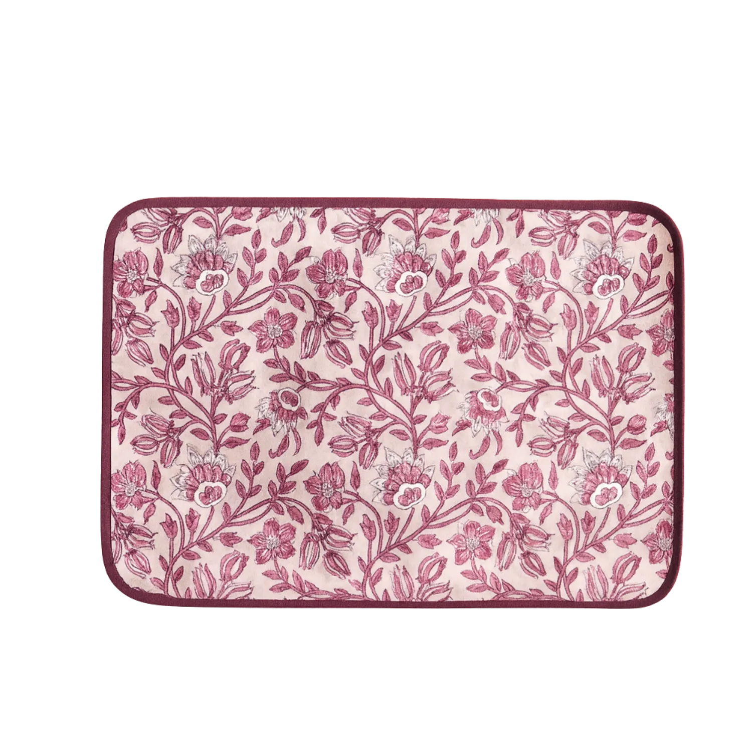 Individual Rosado con Flores