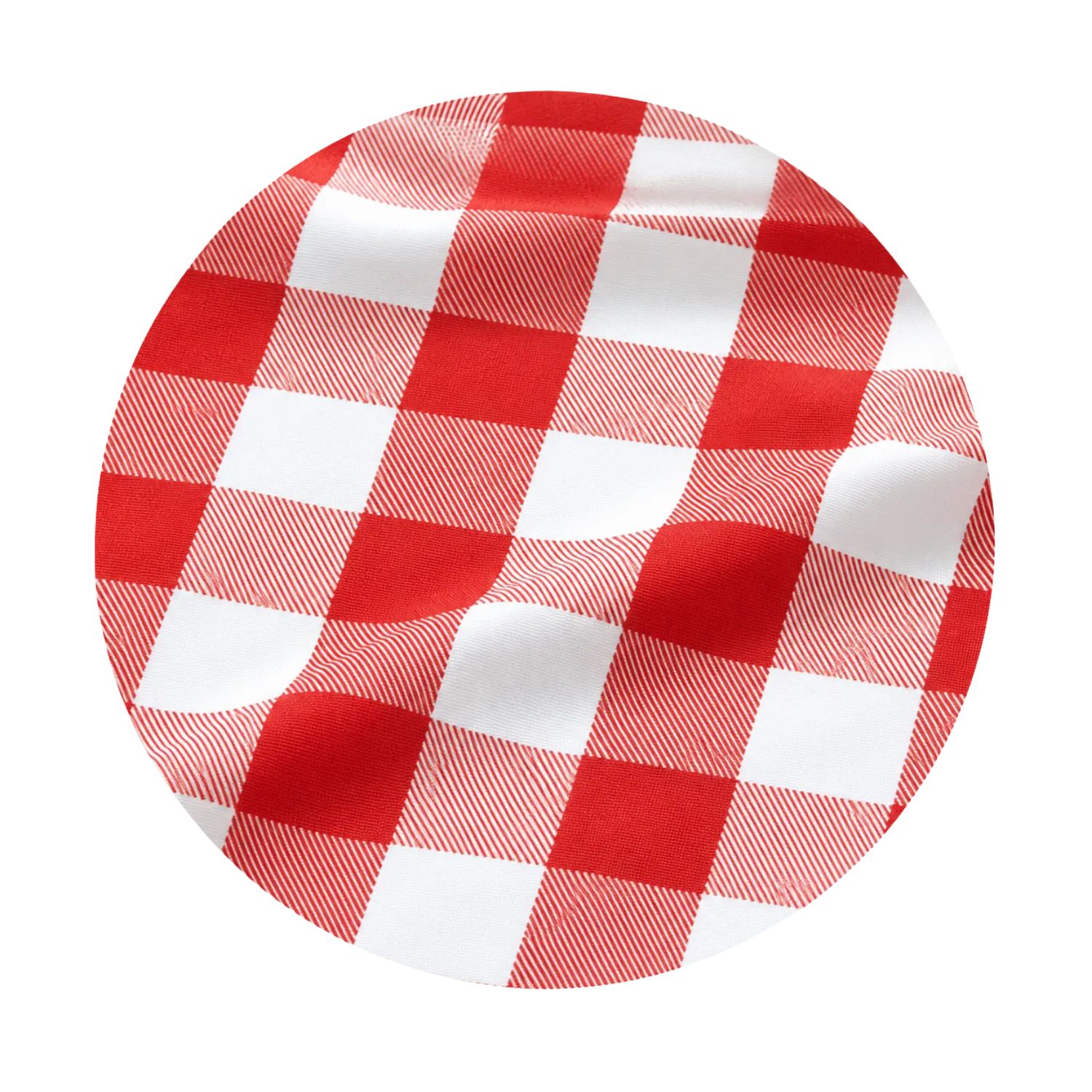 Mantel Redondo Mesa de 72" Gingham Rojo 
