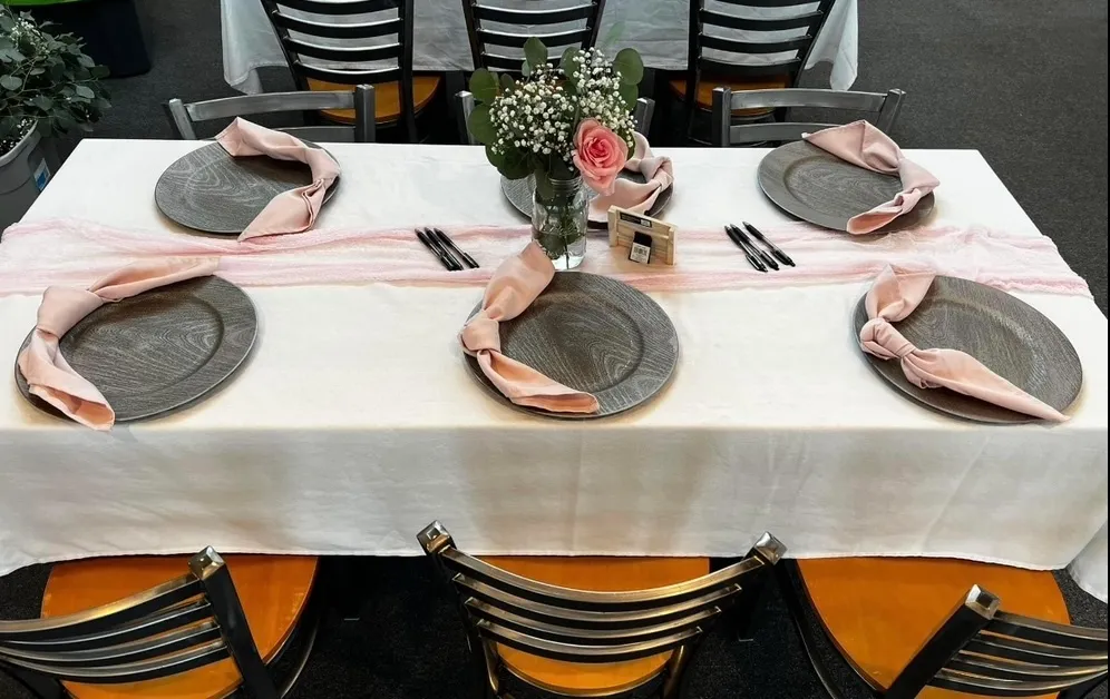 Gray Faux Wood Textured Chargers