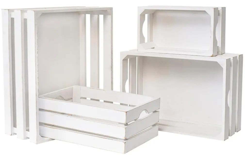 White Wood Crates