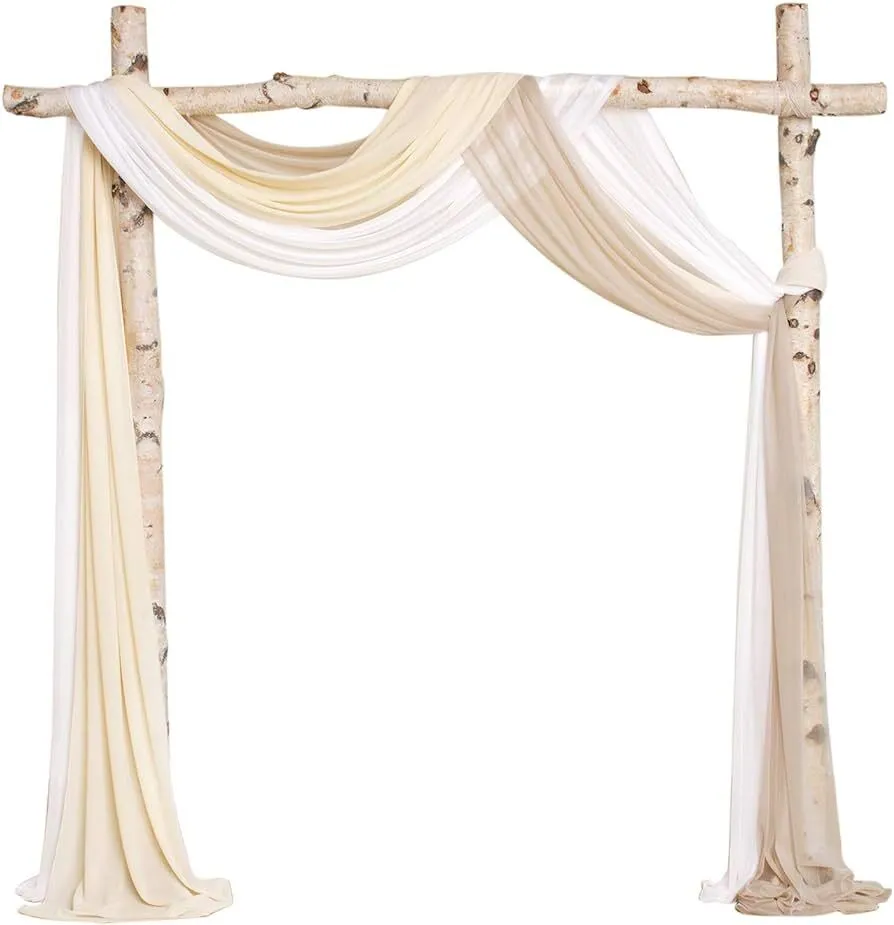 Ling’s Moments Arch Drapery in Shades of Sand (Cream, Nude, & Sand)-NUDE DRAPE ONLY