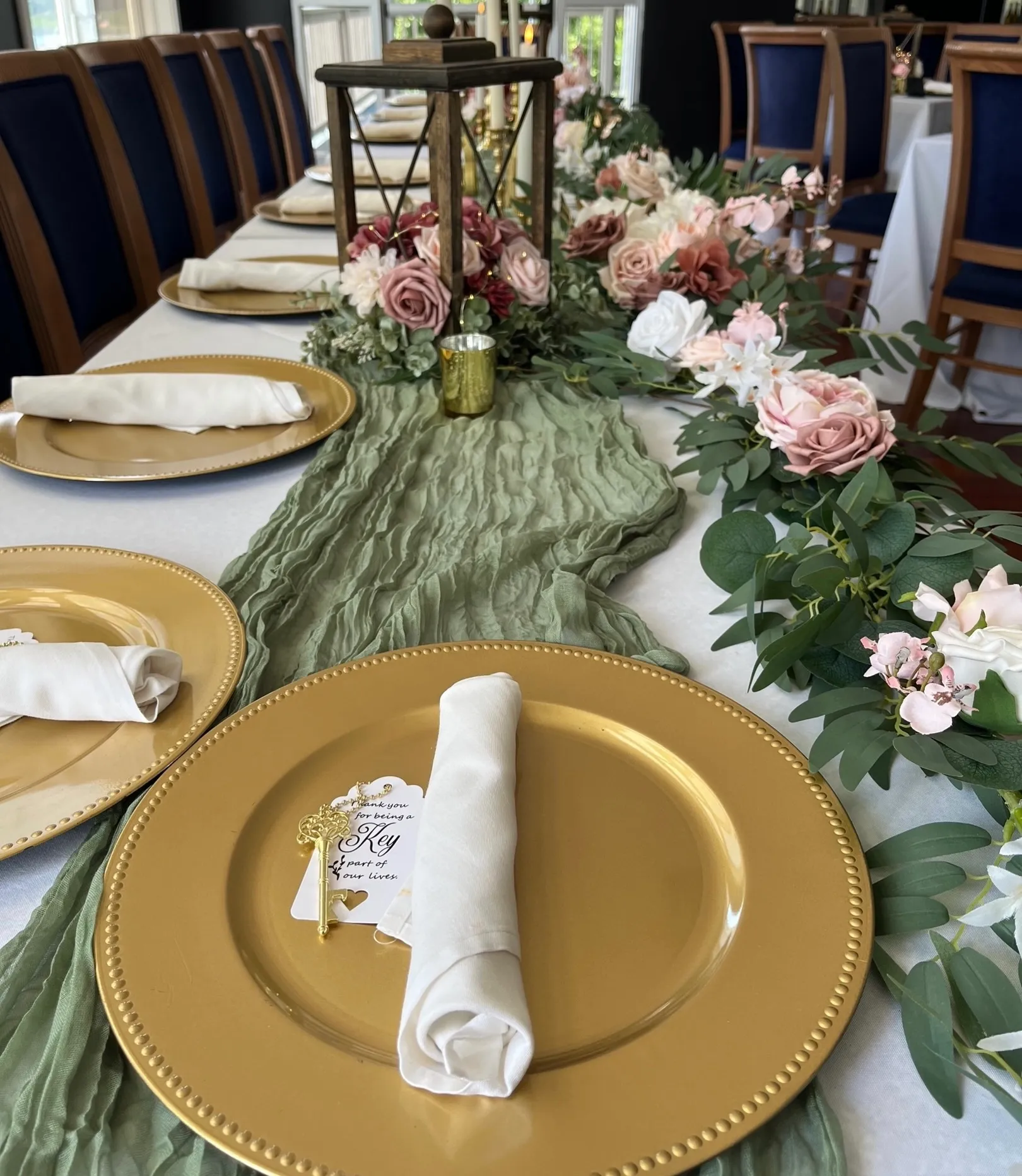 Matte Gold-Beaded Chargers