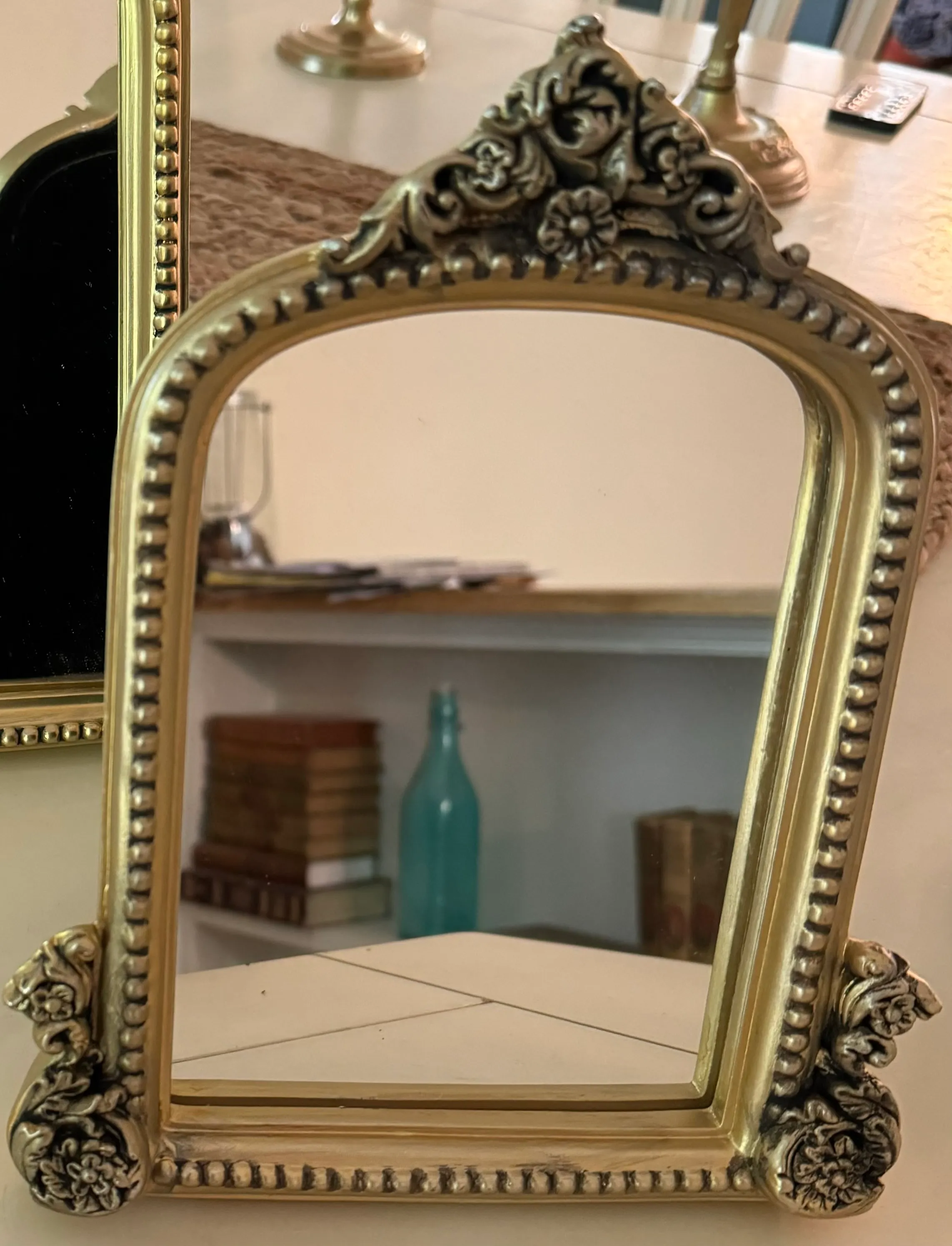 Gold Table-Top Mirror (8”Tall)