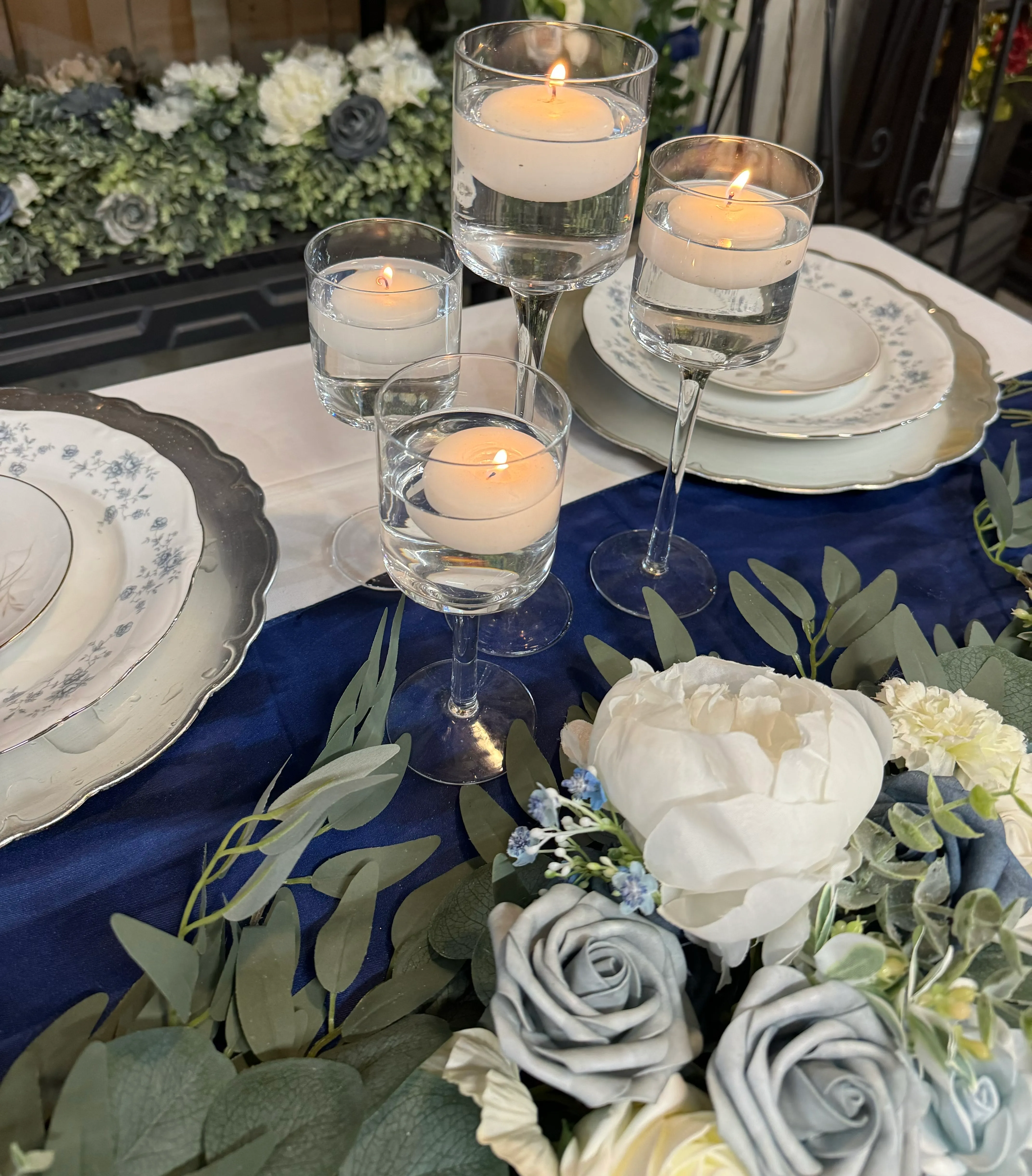 Stemmed Glass Candle Holder (Xtra Small, 7”)