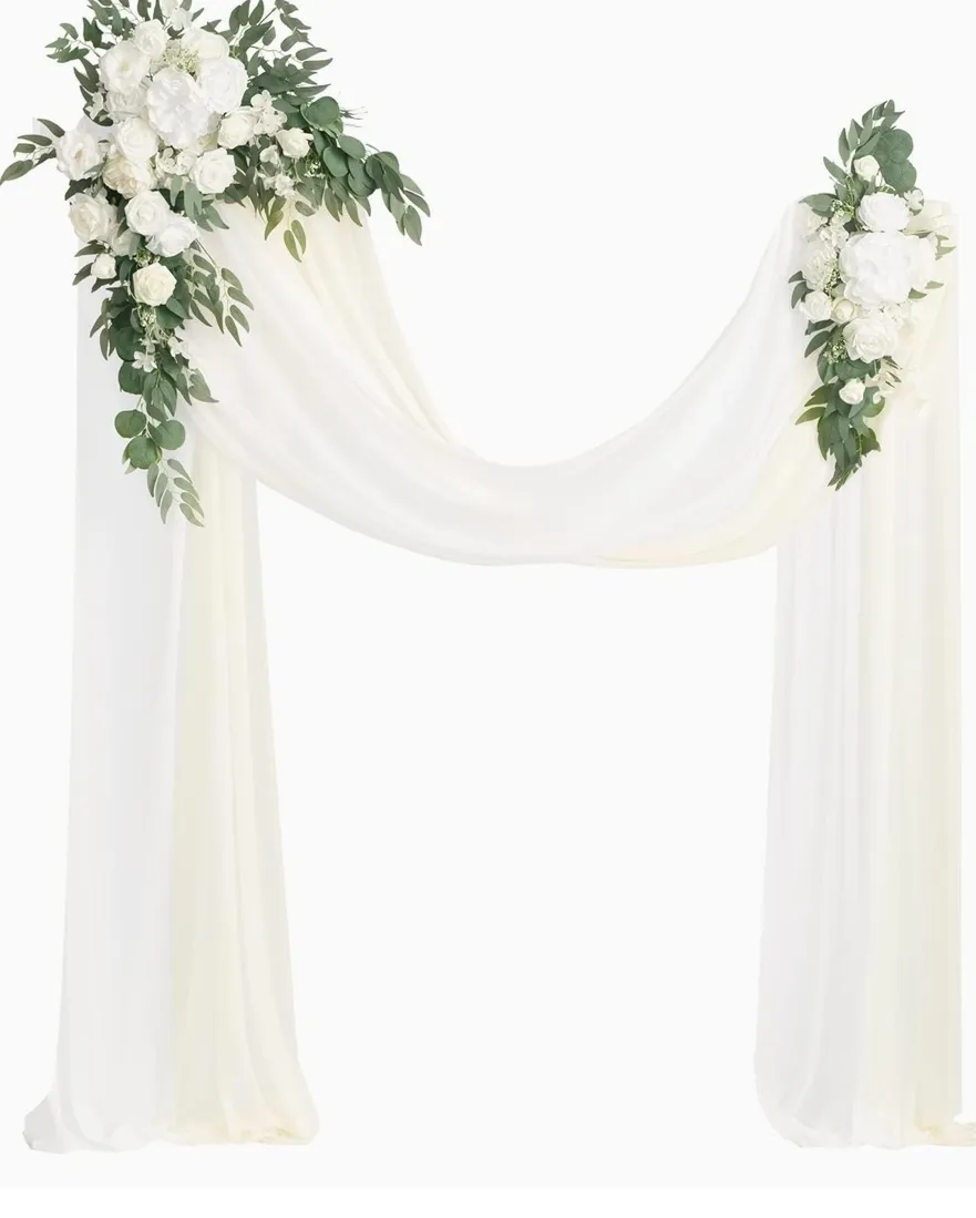 Ling’s White Arch Flower Swag Set