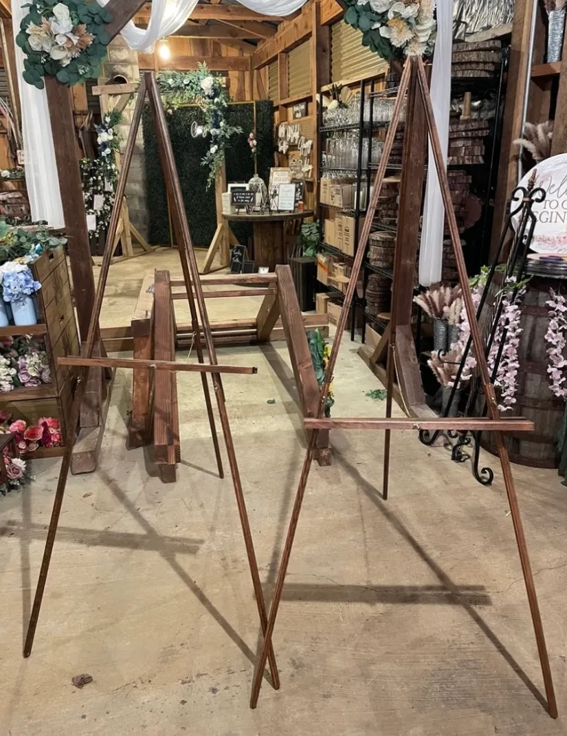 Dark Wood Easels