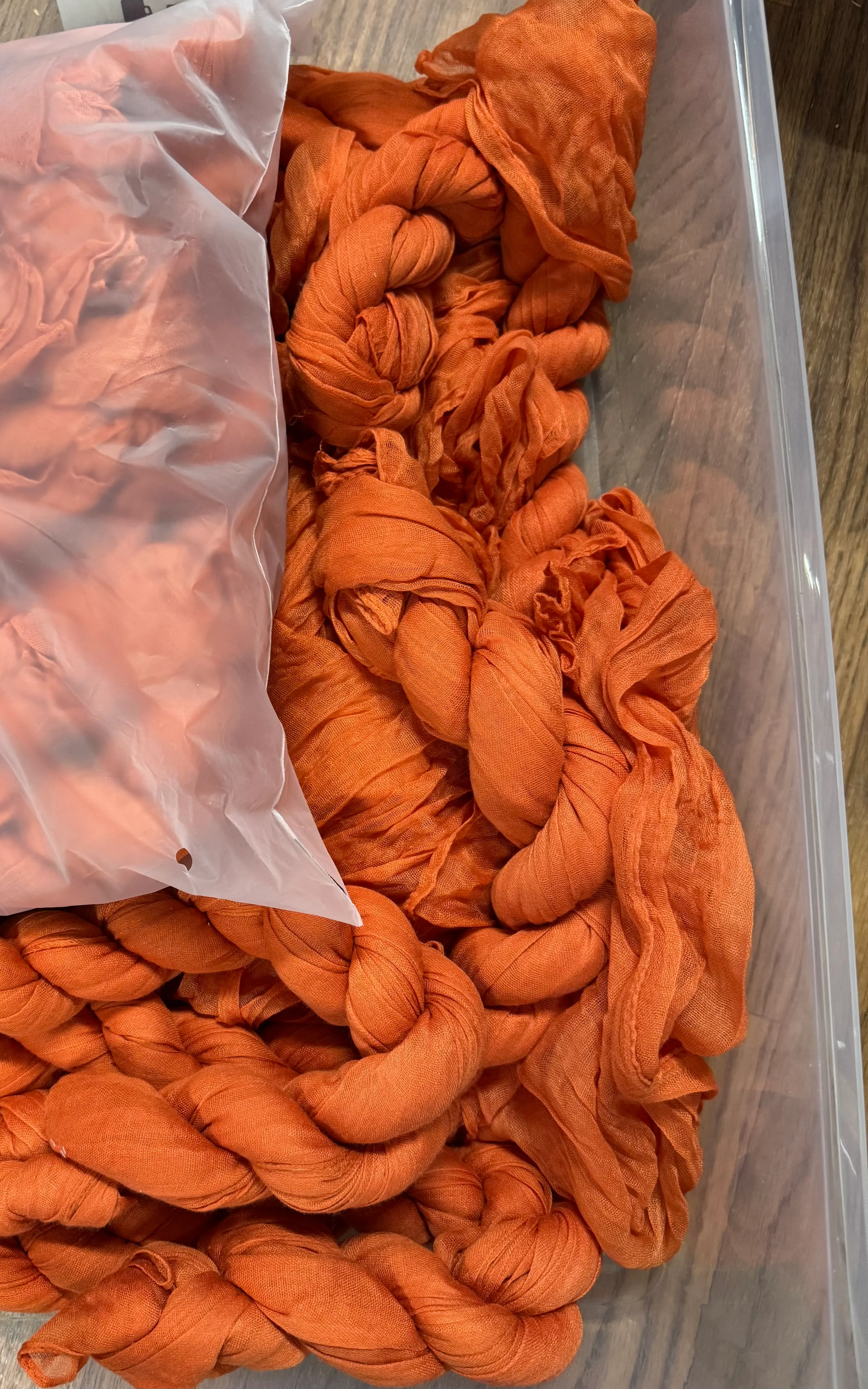 Orange Cheesecloth Table Runners