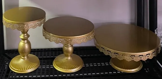 8” Gold Cake Stand 