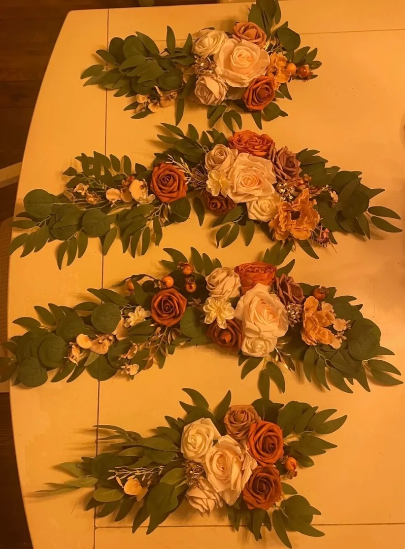 Ling’s Moments Arch Swags/Sign Decor in Sunset Terracotta (20”)