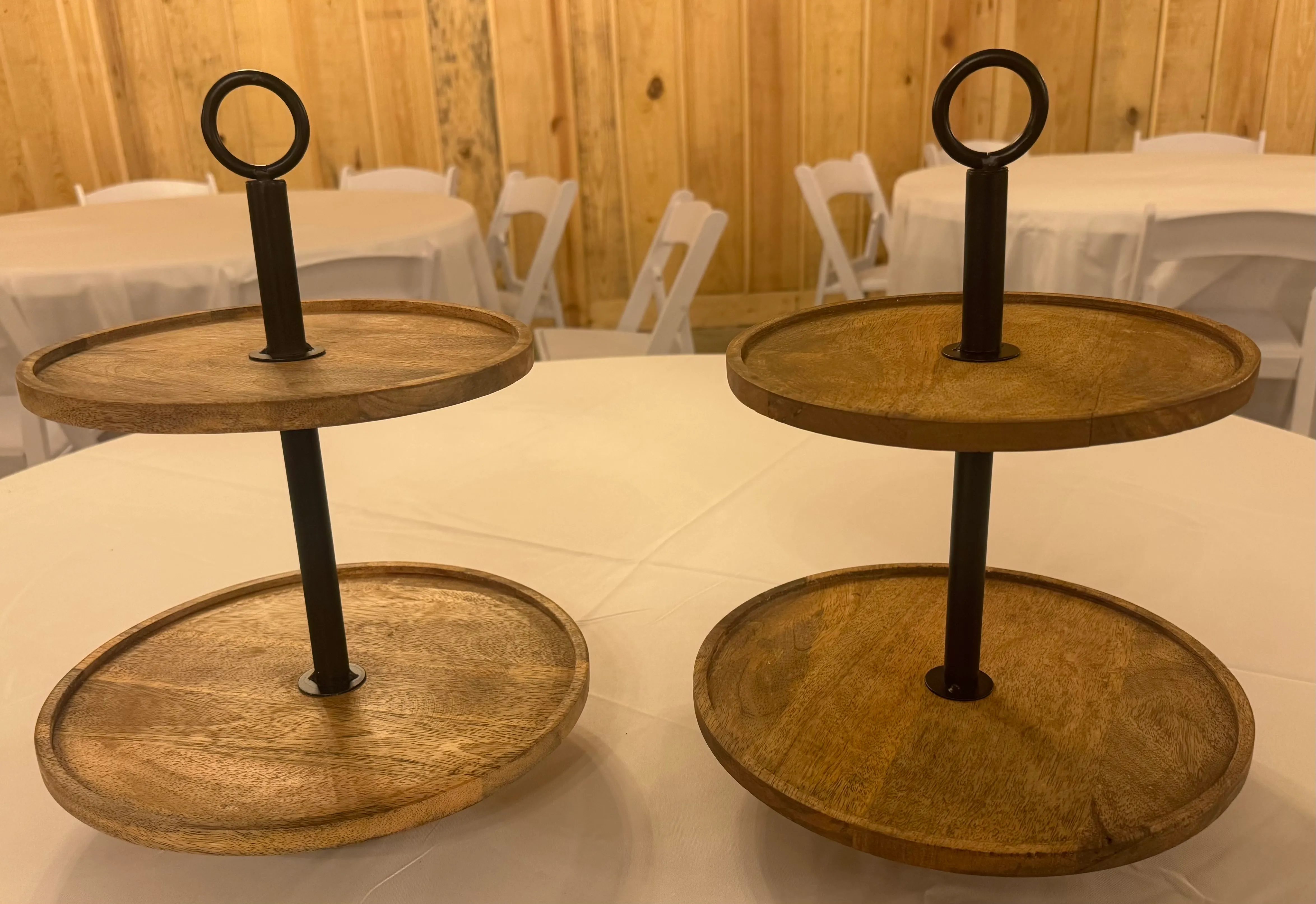 Wood 2-Tier Treat Stands (16" tall)