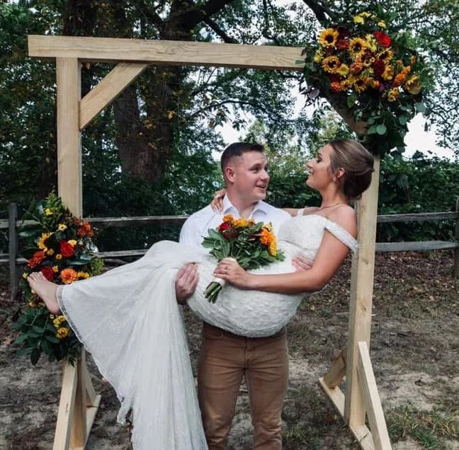 Barn Wood Natural Standard Arch (3 pieces; measures 90" wide by 85" tall)